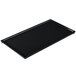 A black Tablecraft rectangular cast aluminum cooling platter with a black border.