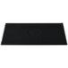 A black rectangular Tablecraft cast aluminum cooling platter with a circular design on it.