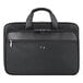 A close up of a black Solo Classic Smart Strap Briefcase with a handle.