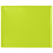 A lime green rectangular cast aluminum platter.