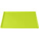 A lime green rectangular Tablecraft cast aluminum cooling platter.