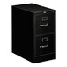 HON 510 Series 15" x 25" x 29" Black Two-Drawer Letter Filing Cabinet Main Thumbnail 1