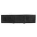 A black cutlery roll with two pockets and a black strap.
