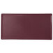 A maroon speckled rectangular cast aluminum platter.