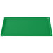 A green rectangular Tablecraft cast aluminum tray.