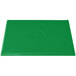 A green rectangular Tablecraft cast aluminum cooling platter.