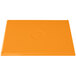 An orange rectangular Tablecraft cast aluminum cooling platter with a logo.