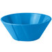 A Tablecraft sky blue cast aluminum serving bowl.