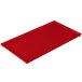 A red rectangular Tablecraft cast aluminum cooling platter.