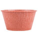 A red HS Inc. polyethylene ramekin.