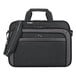 A Solo black laptop briefcase with a strap.