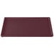 A Maroon speckled rectangular cast aluminum cooling platter.