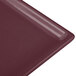 A maroon speckled metal Tablecraft rectangular cooling platter.