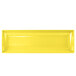 A yellow rectangular Tablecraft cast aluminum tray.