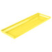 A yellow Tablecraft cast aluminum rectangular platter.