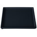 A black rectangular Tablecraft cooling platter with blue speckles.