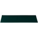 A rectangular hunter green cast aluminum platter with white speckles.