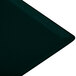 A Tablecraft hunter green and white speckled rectangular cast aluminum platter on a black surface.