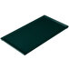 A rectangular hunter green cast aluminum cooling platter with white speckles.