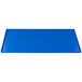 A cobalt blue rectangular cast aluminum tray with a white background.