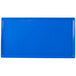 A cobalt blue rectangular Tablecraft cooling platter.