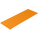 An orange cast aluminum rectangular cooling platter.