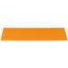 An orange rectangular cast aluminum cooling platter with a logo on it.