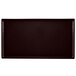 A black Tablecraft rectangular cast aluminum cooling platter with a dark brown speckled finish.