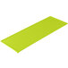 A lime green rectangular cast aluminum Tablecraft cooling platter.