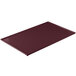 A Tablecraft maroon rectangular cast aluminum tray.