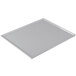 A natural cast aluminum rectangular cooling platter on a white background.