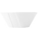 A Tablecraft white round serving bowl with a curved design.