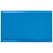 A sky blue rectangular cast aluminum platter with a white border.