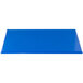 A blue rectangular Tablecraft cast aluminum cooling platter on a white background.