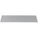 A natural cast aluminum rectangular cooling platter.