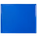 A blue rectangular tray with a white background.