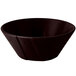 A black Tablecraft round cast aluminum serving bowl with midnight speckles.