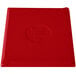 A red rectangular Tablecraft cooling platter with a logo on it.