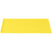 A yellow rectangular Tablecraft cast aluminum cooling tray.