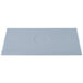 A gray Tablecraft cast aluminum rectangular cooling platter with a logo on it.