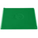 A green rectangular cast aluminum cooling platter with a logo on it.