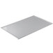 A natural cast aluminum rectangular cooling platter on a white background.