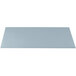 A Tablecraft gray rectangular cast aluminum platter with a logo on it.