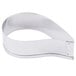 A silver metal Ateco comma cookie cutter set on a white background.
