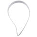 A white plastic headband with a metal clip.