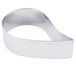 A silver stainless steel Ateco comma cutter set.
