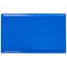 A cobalt blue rectangular cast aluminum cooling platter.