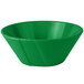 A green Tablecraft cast aluminum serving bowl.