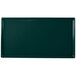 A rectangular hunter green cast aluminum cooling platter with a black border.