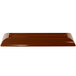 A brown rectangular cast aluminum platter with flared edges.